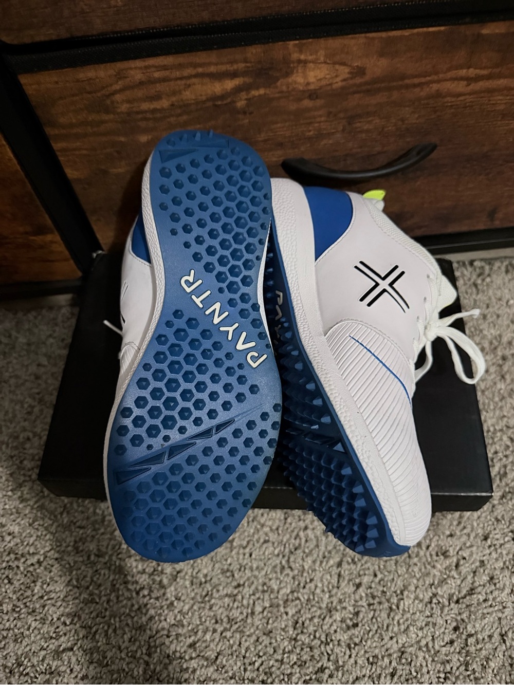 Men’s White & Blue Athletic Sneaker - Picture 3 of 5